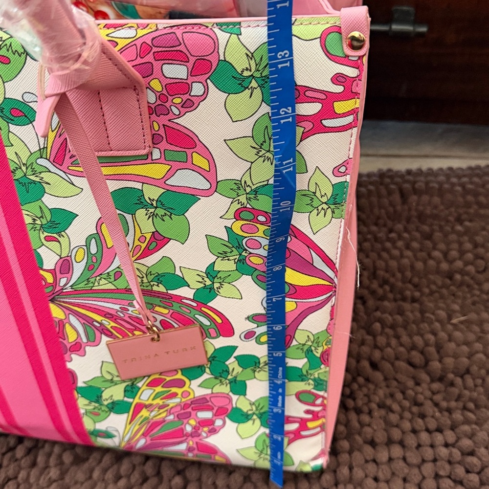 Pink Trina Turk Butterfly Tote Bag - Picture 6 of 8